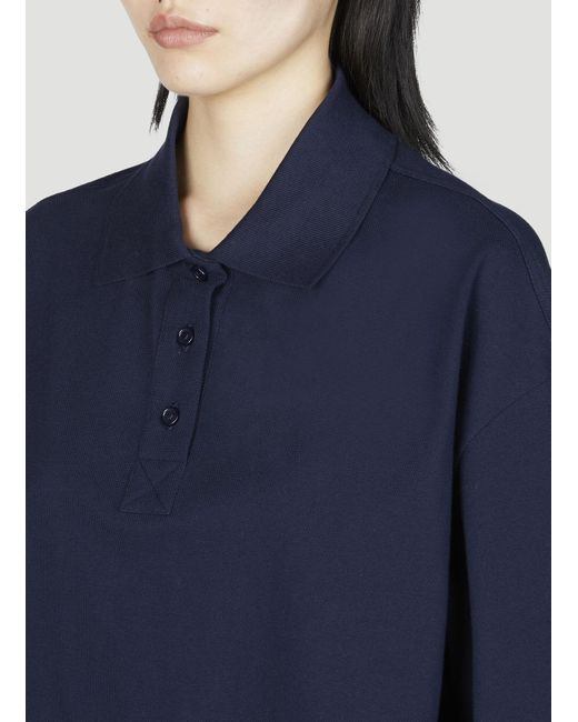Bottega Veneta Blue Cropped Polo Shirt