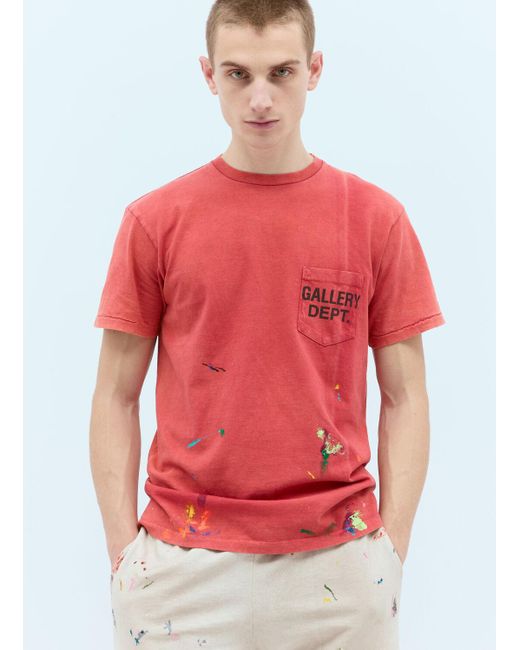 GALLERY DEPT. Red Vintage Logo Print T-shirt for men