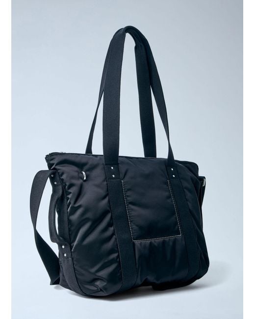 Rick Owens Blue Convertible Nylon Tote Bag