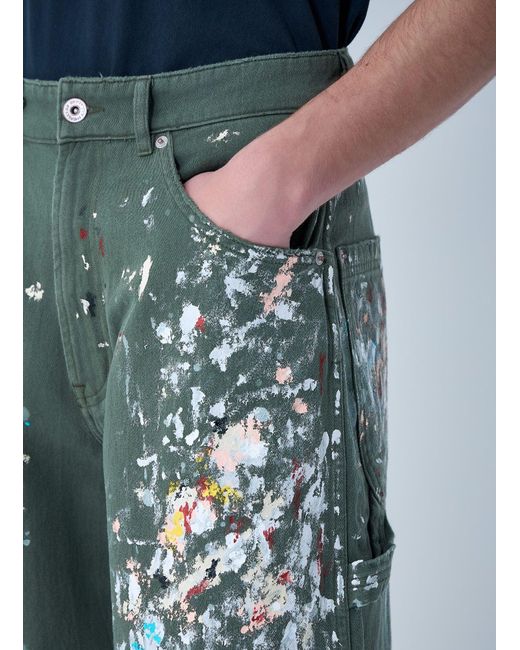 GALLERY DEPT. Blue Platoon Painter Shorts for men