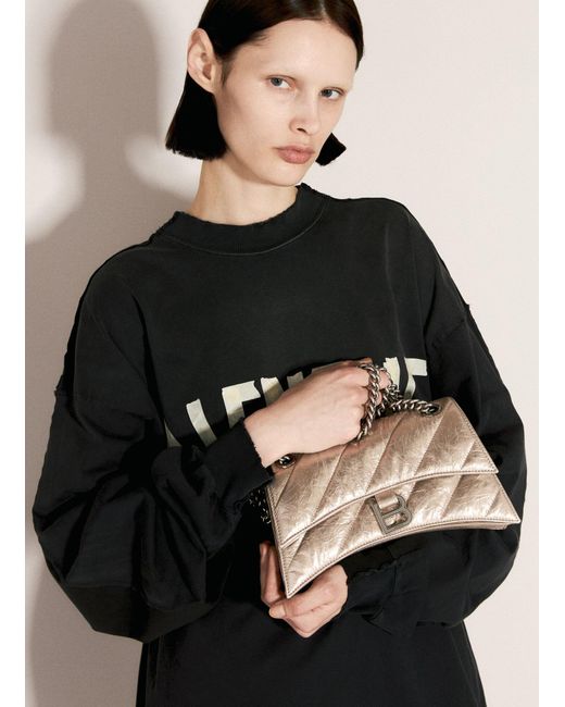 Balenciaga Black Crush Chain Small Shoulder Bag