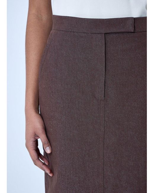 Max Mara Multicolor Tailored Midi Skirt