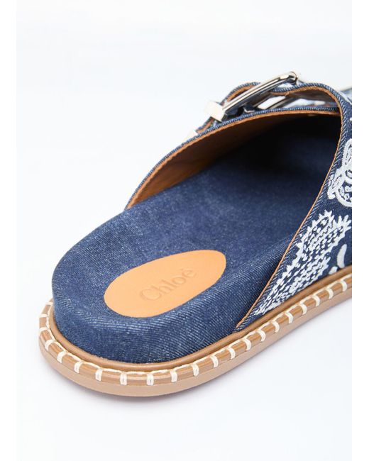 Chloé Blue Rebbeca Bandana Sandals