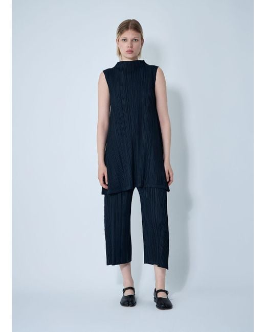 Pleats Please Issey Miyake Blue Mellow Pleated Pants