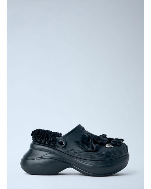 Balenciaga Blue Crocs Mule Strap
