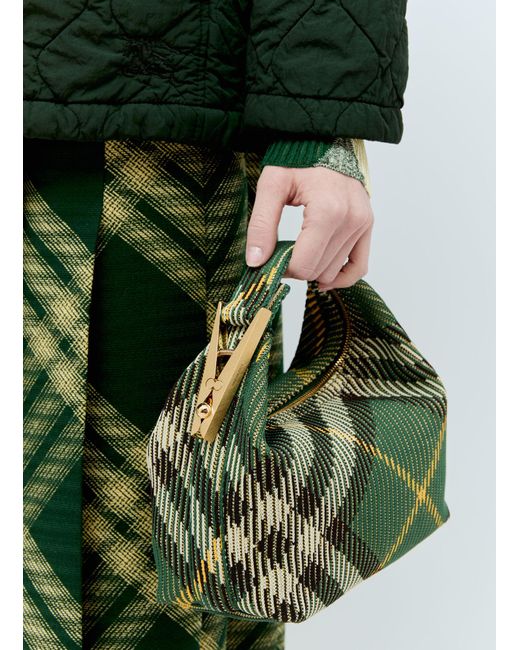 Burberry Green Mini Peg Duffle Handbag