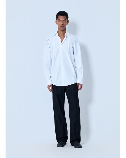 Kiko Kostadinov Blue High-Waisted Pleated Trousers for men