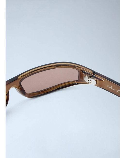 Rick Owens White Fog Sunglasses for men