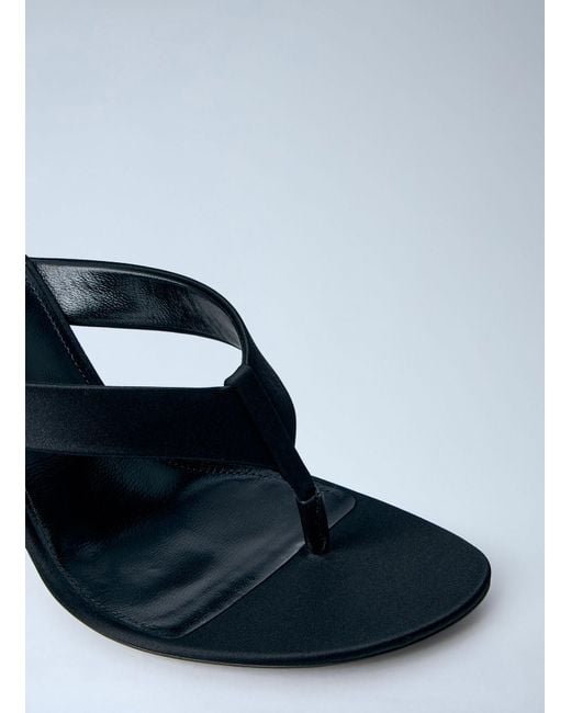 Saint Laurent Black Satin Opyum Mules