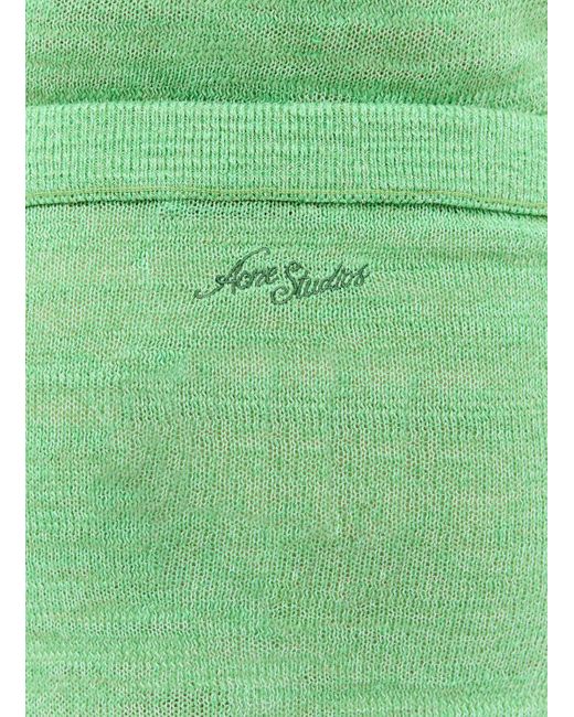 Acne Green Knit Mini Skirt