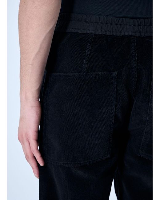 Saint Laurent Black Corduroy Drawstring Pants for men