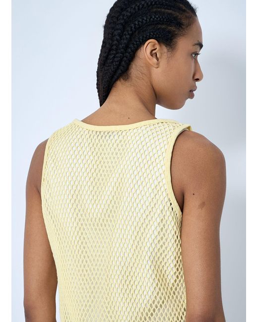 Prada Multicolor Logo Plaque Open- Knit Tank Top