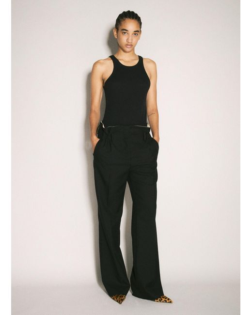 Prada Black Wool Gabardine Pants