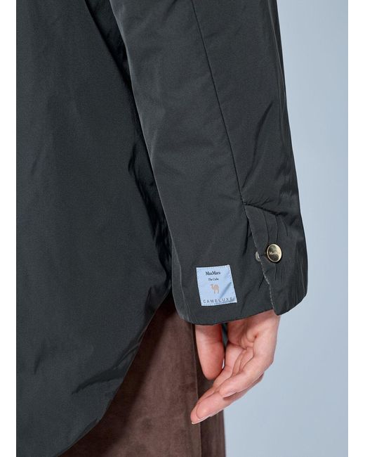 Max Mara Gray Oversized Button-down Jacket