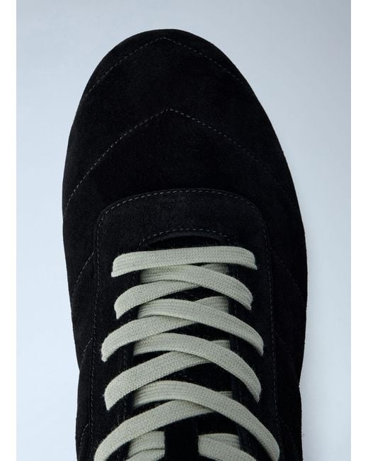 Rick Owens Black Quilted Minimal High Sneakers for men