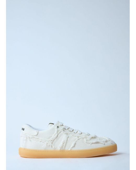 Miu Miu Blue Denim Sneakers
