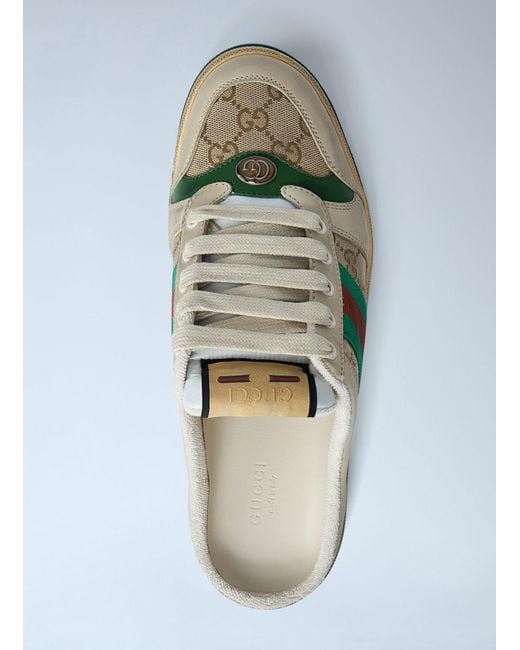 Gucci Green Screener Mule, Size 35 It