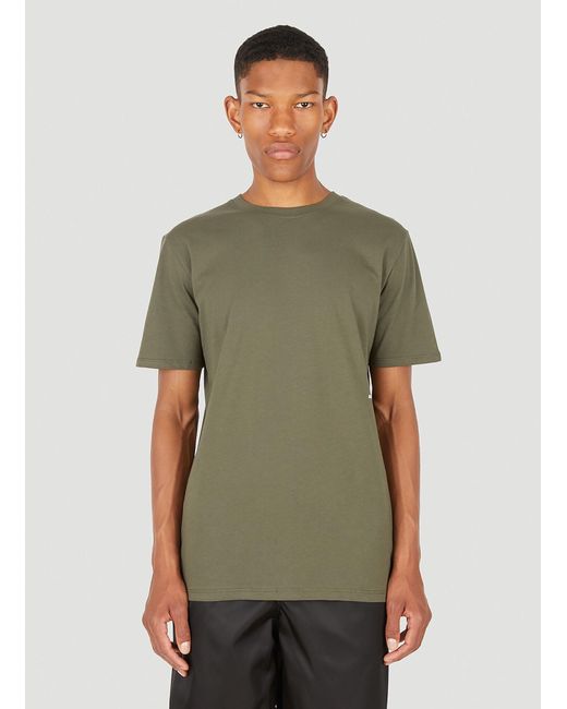 Soulland Cotton Coffey Logo T-shirt in Khaki (Green) for Men | Lyst