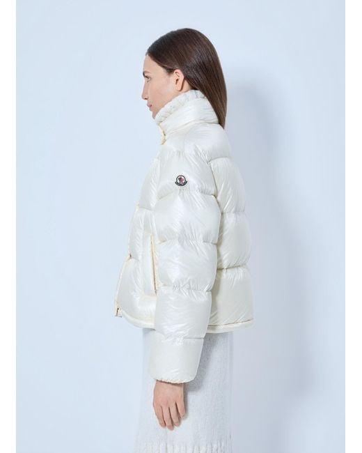 Moncler White Tepice Short Down Jacket