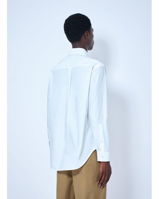 Balenciaga White Cotton Poplin Shirt for men
