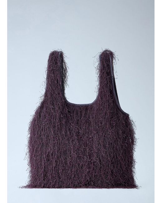 Dries Van Noten Purple Marche Medium Tote Bag