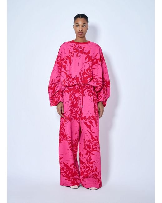 Dries Van Noten Pink Draped Sweatshirt