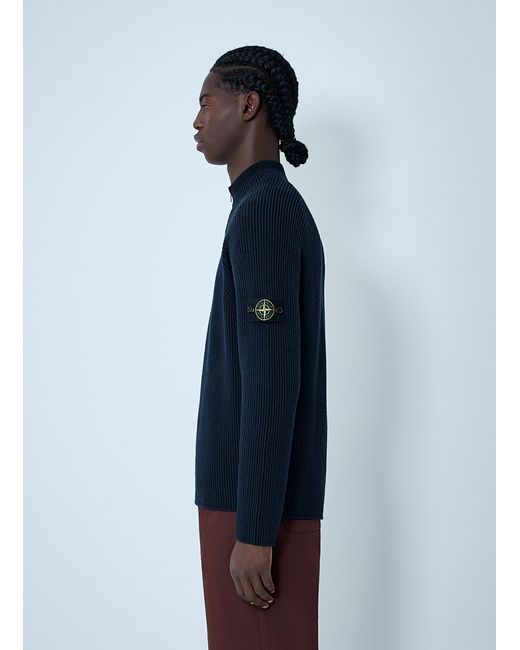 Stone Island Blue Compass Patch Polo Shirt for men