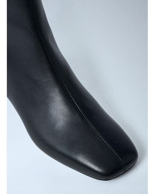Totême Blue Classic Day Leather Ankle Boots