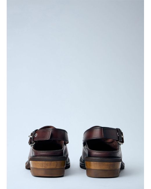 Miu Miu White Foule Leather Mules