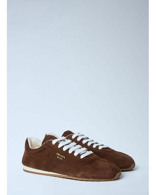 Prada Brown Suede Sneakers