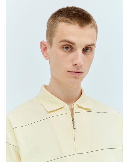 Burberry Natural Striped Polo Shirt for men