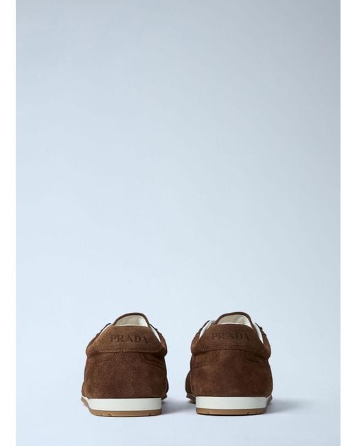 Prada Brown Suede Sneakers
