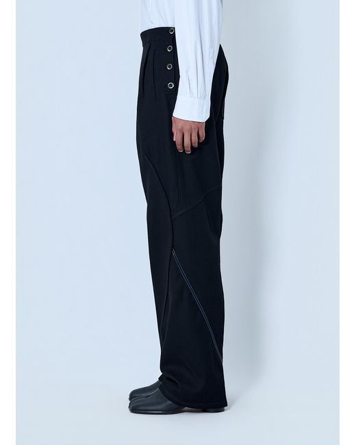 Kiko Kostadinov Blue High-Waisted Pleated Trousers for men