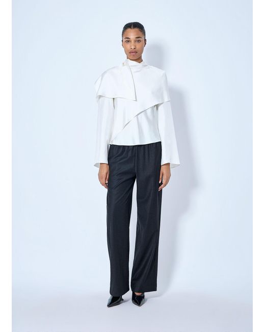 Rohe White Silk Foulard Top