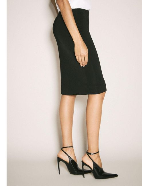 Saint Laurent Black Cut-Out Skirt