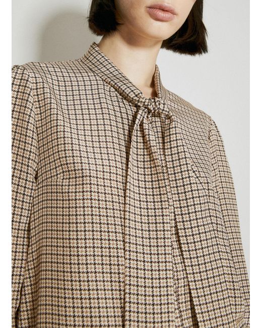 Prada Natural Jacquard Crepe De Chine Shirt