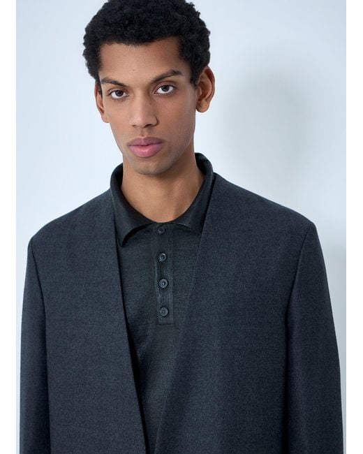Maison Margiela Blue Wool Twill Blazer for men