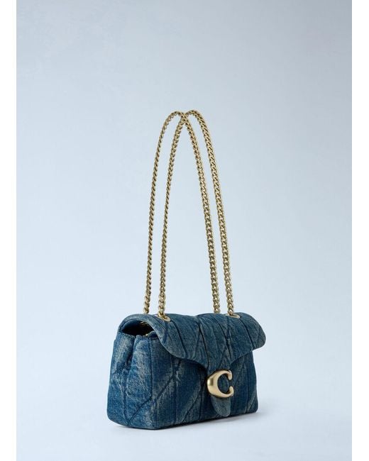 COACH Blue Tabby Quilted Denim Shoulder Bag