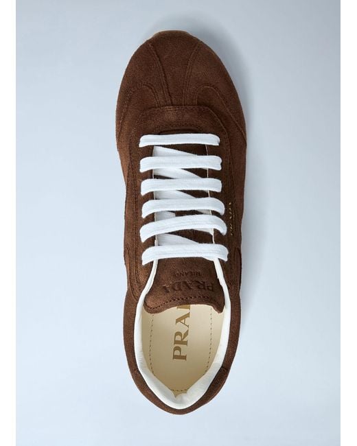 Prada Brown Suede Sneakers