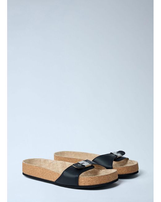Balenciaga Blue Scholl Strap Flat Sandals
