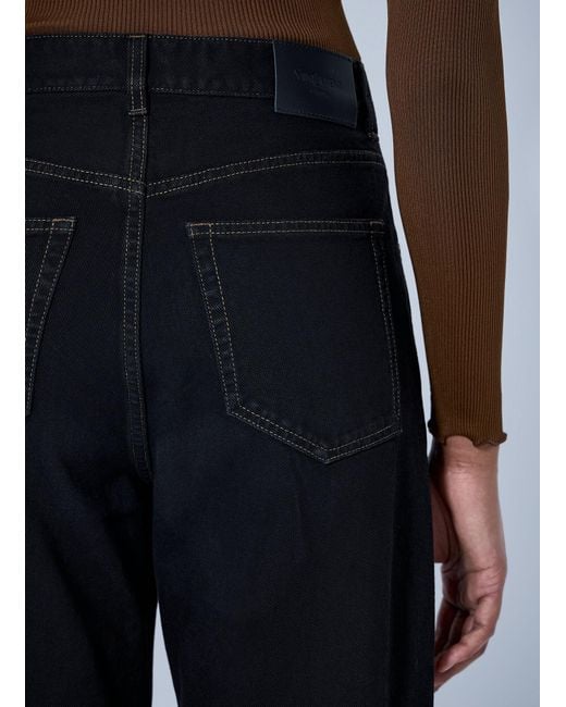 Saint Laurent Blue V-Waist Long Baggy Jeans