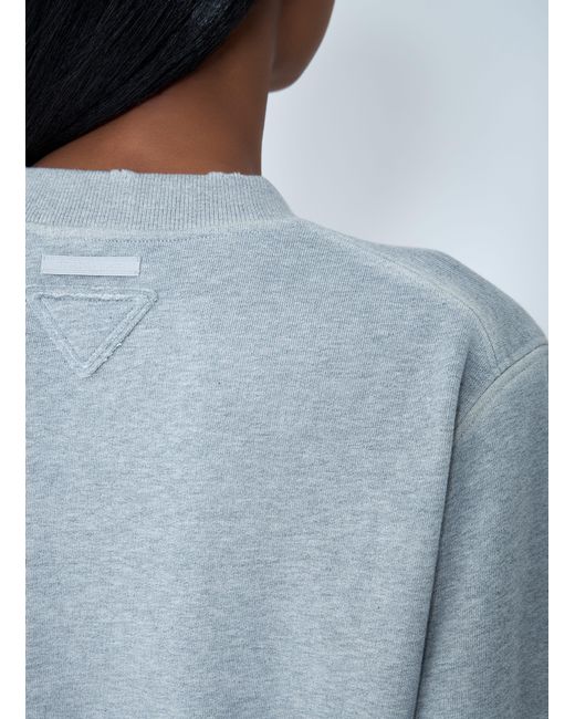 Prada Blue Cotton Sweatshirt