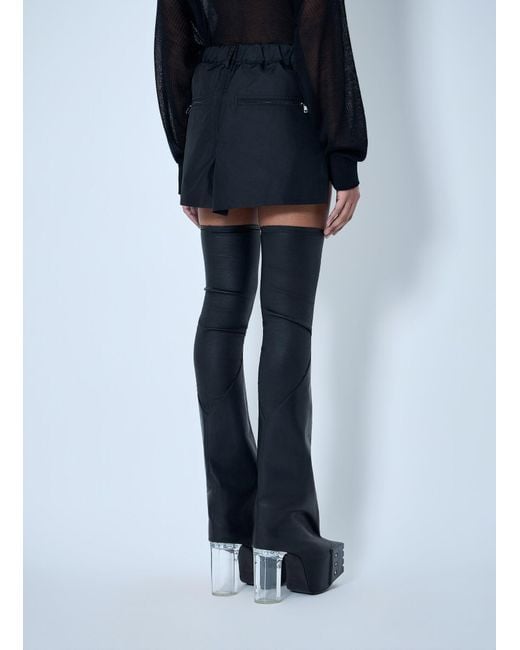 Rick Owens Blue Temple Mini Skirt