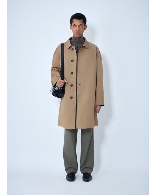 Prada Blue Reversible Buttoned Coat for men