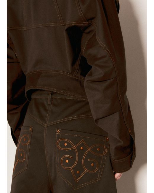Kiko Kostadinov Brown Apollinaire Cropped Jacket