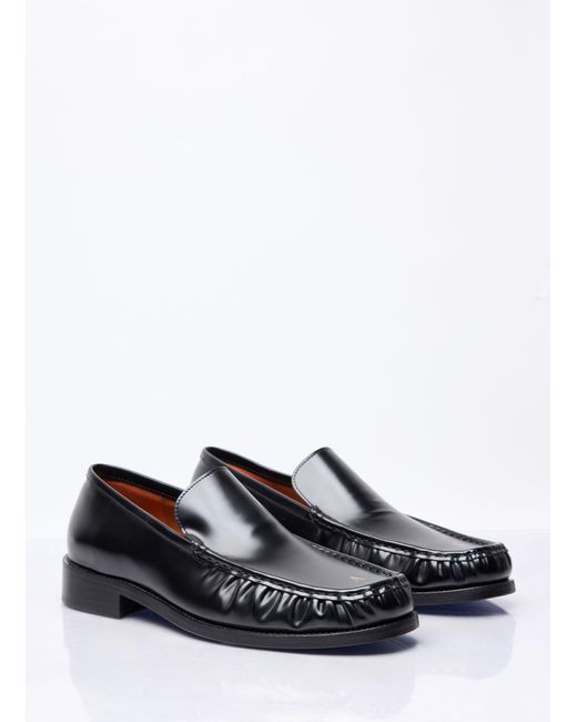 Acne White Leather Loafers for men