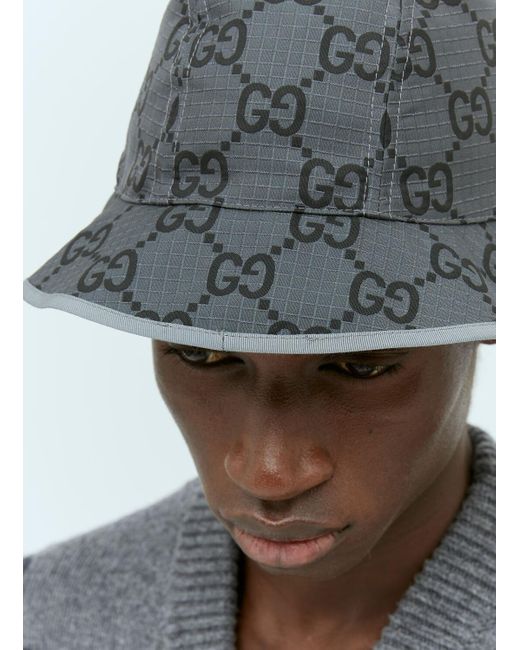 Gucci Gray Gg Ripstop Bucket Hat for men