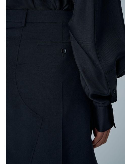 Alexander Wang Blue Tailored Wool-Mohair Maxi Skirt
