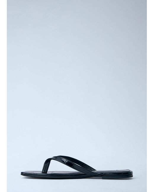 Totême  Blue Leather Flip Flops