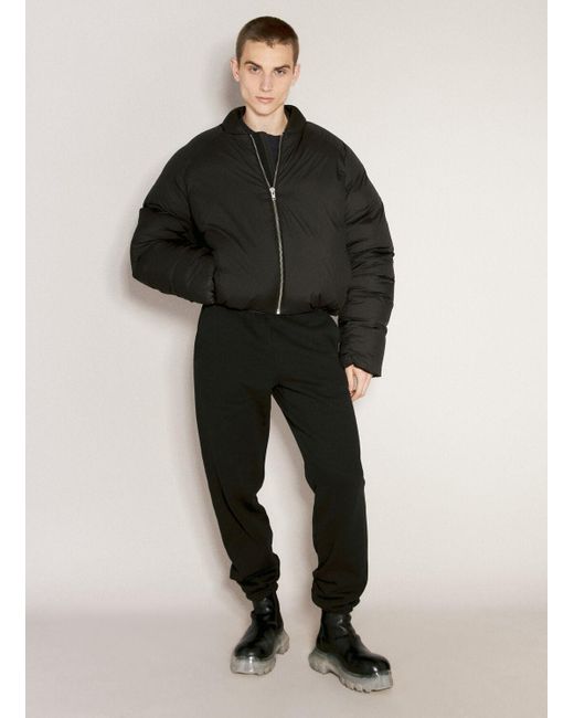 Entire studios Black Pillow Bomber Jacket for men